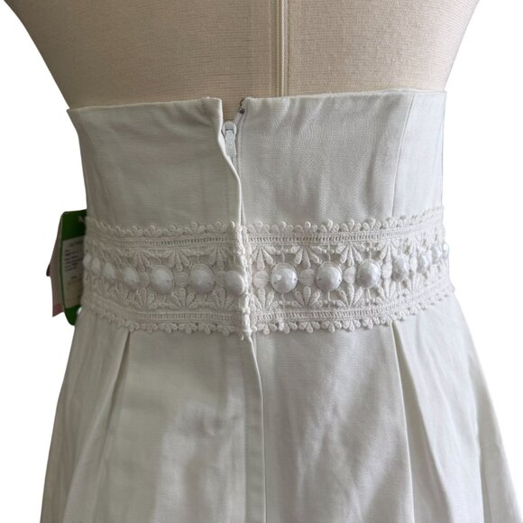 Lilly Pulitzer Betsey White Cocktail Dress Size 4 Embellished Date night new - Picture 4 of 14